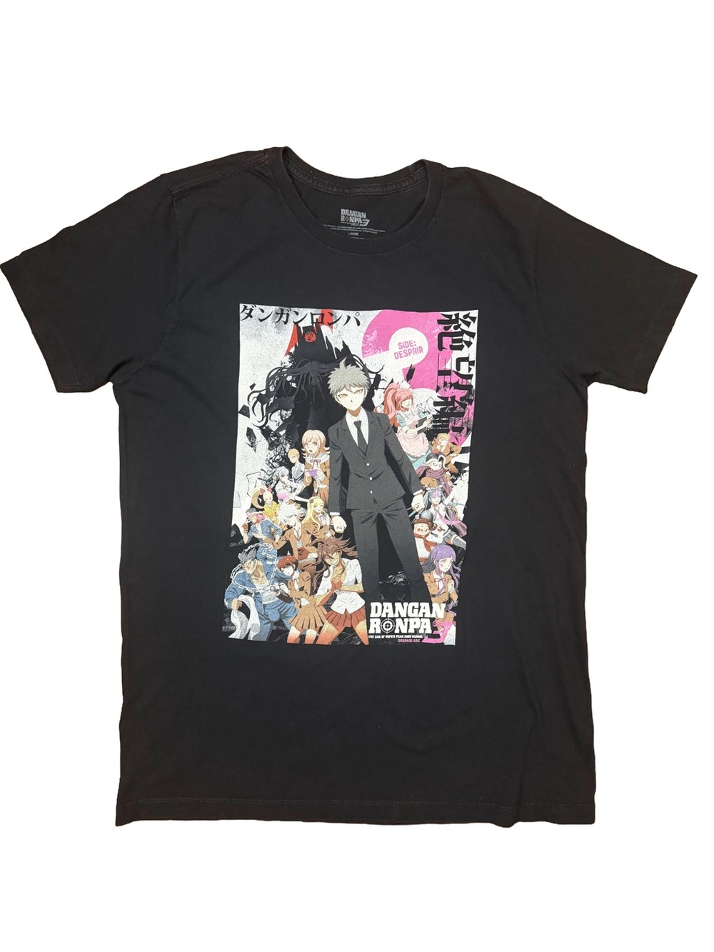 Danganronpa 3 Anime Black Graphic Crew Neck T-Shirt